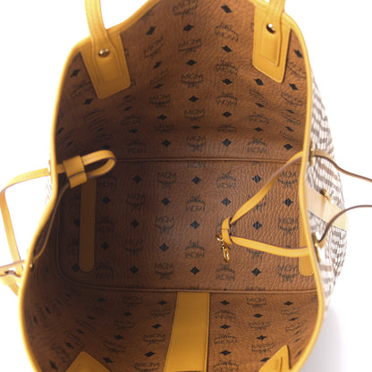 MCM Visetos Medium Liz Reversible Shopper Tote Cognac Yellow 12 of 15