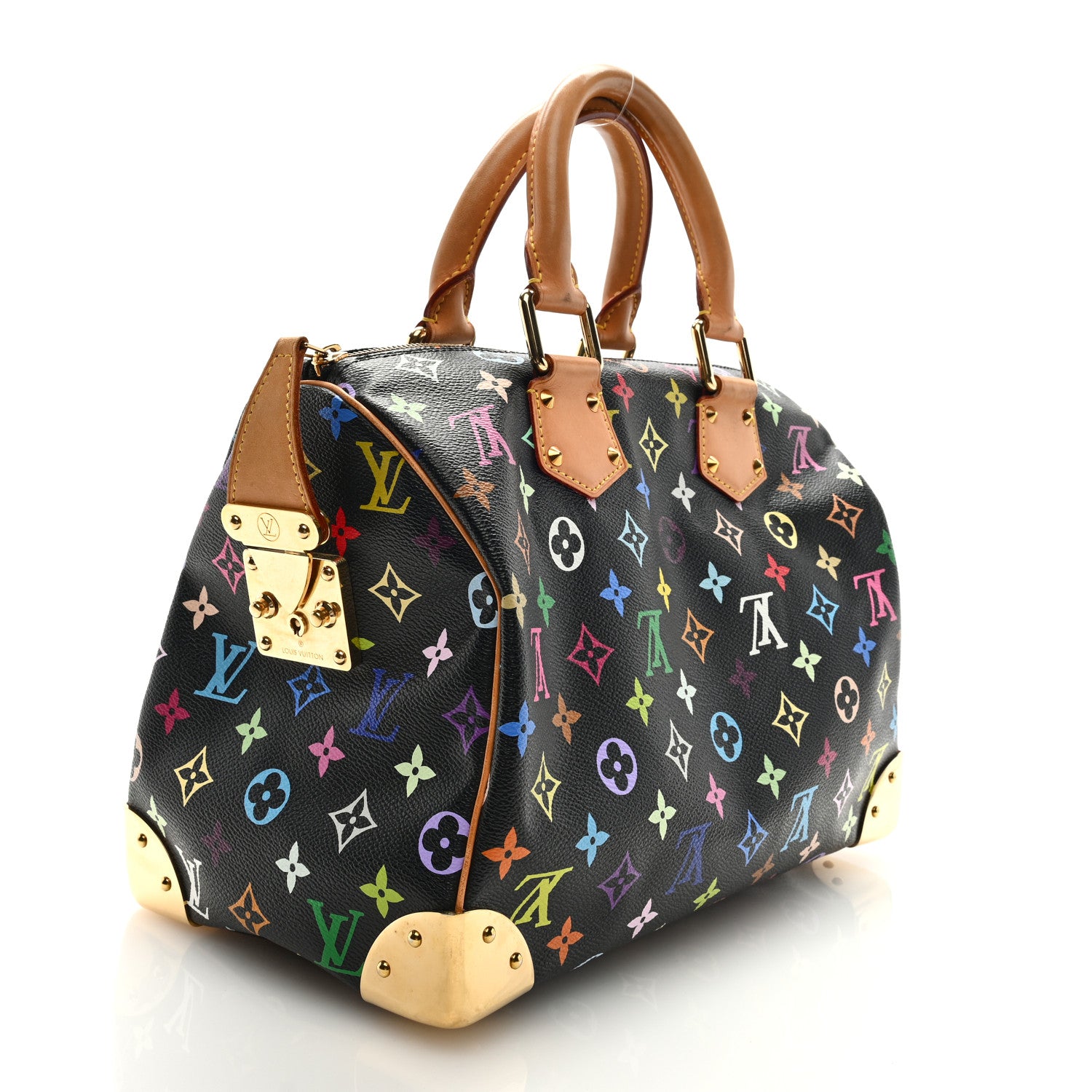 Louis Vuitton Monogram Multicolor Speedy 30 Black 2 of 8