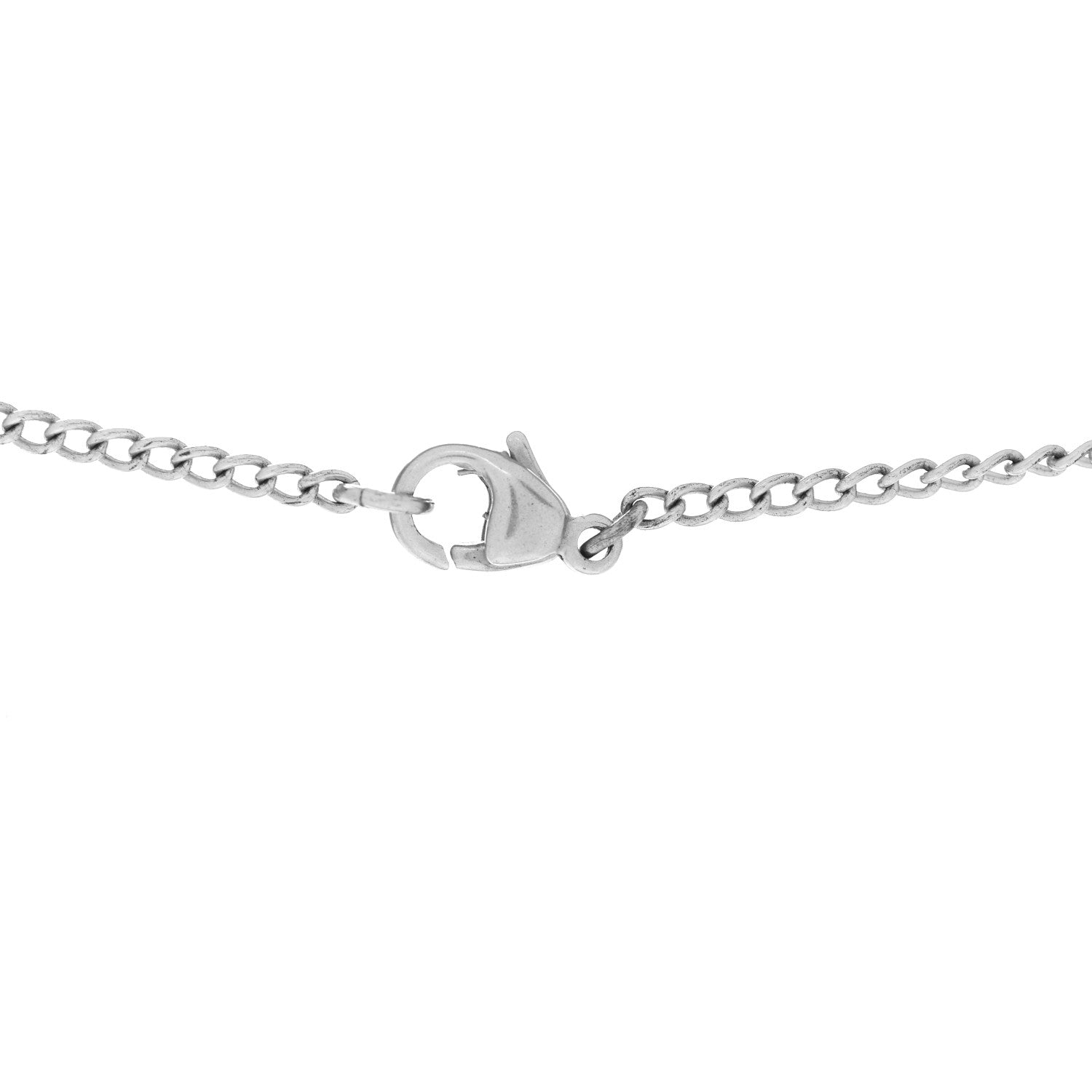 Chanel Metal Resin Flower Necklace White Red 5 of 5