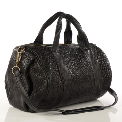 Alexander Wang Pebbled Lambskin Rocco Black Antique Brass Hardware 3 of 9