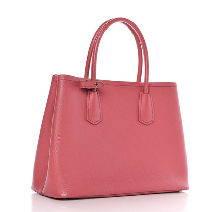 Prada Saffiano Cuir Medium Double Bag Tamaris Pesca 3 of 13