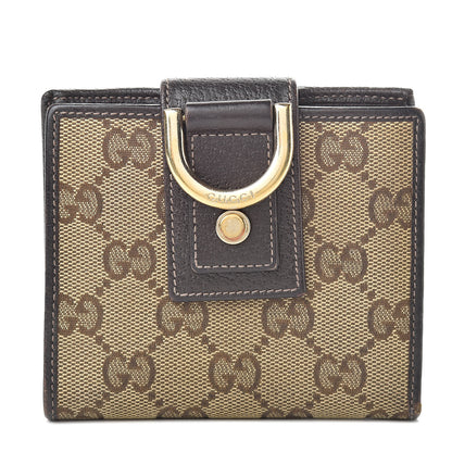 Gucci Monogram D Ring Compact Wallet Dark Brown 1 of 14
