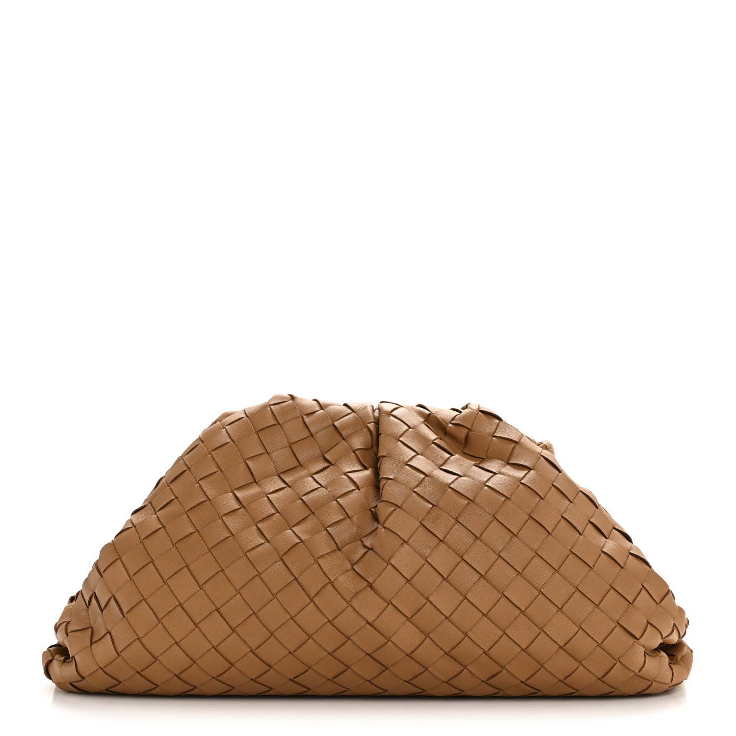 Bottega Veneta Nappa Maxi Intrecciato The Pouch Oversized Clutch Caramel 1 of 12