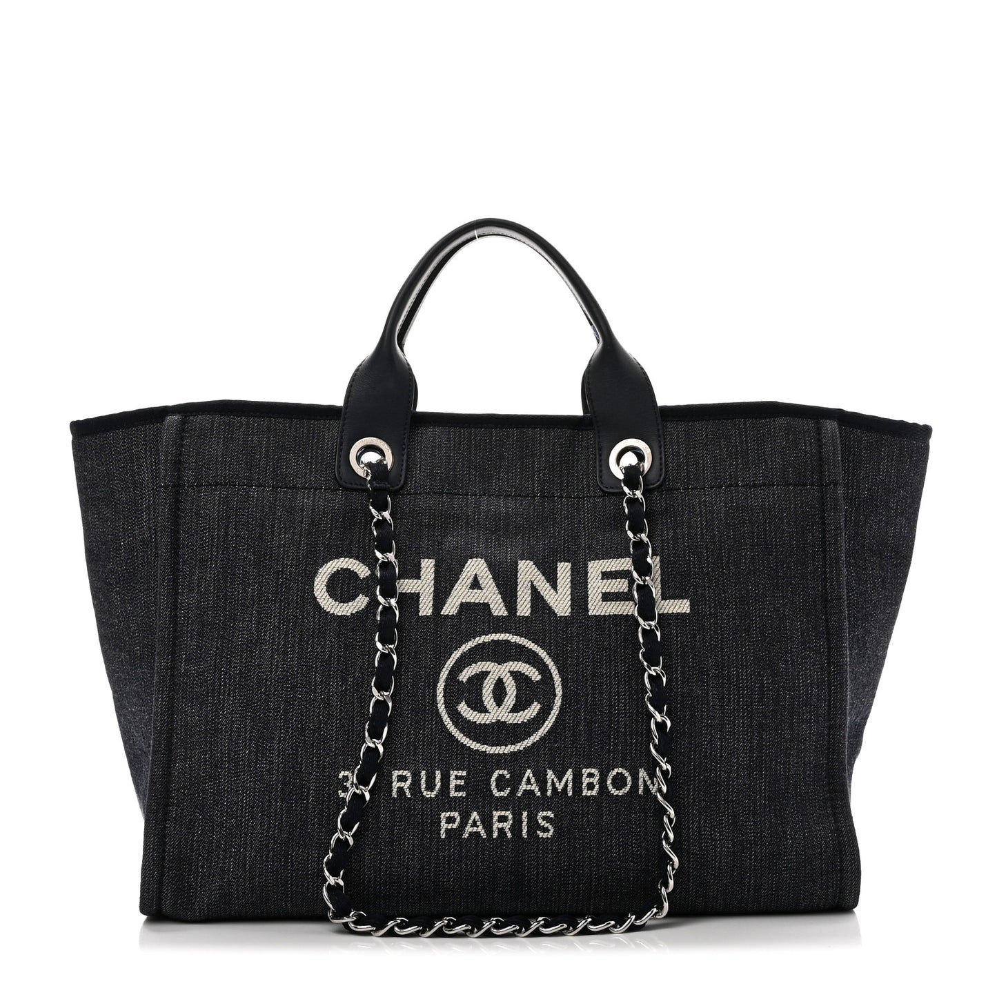 Denim Medium Deauville Tote Dark Blue