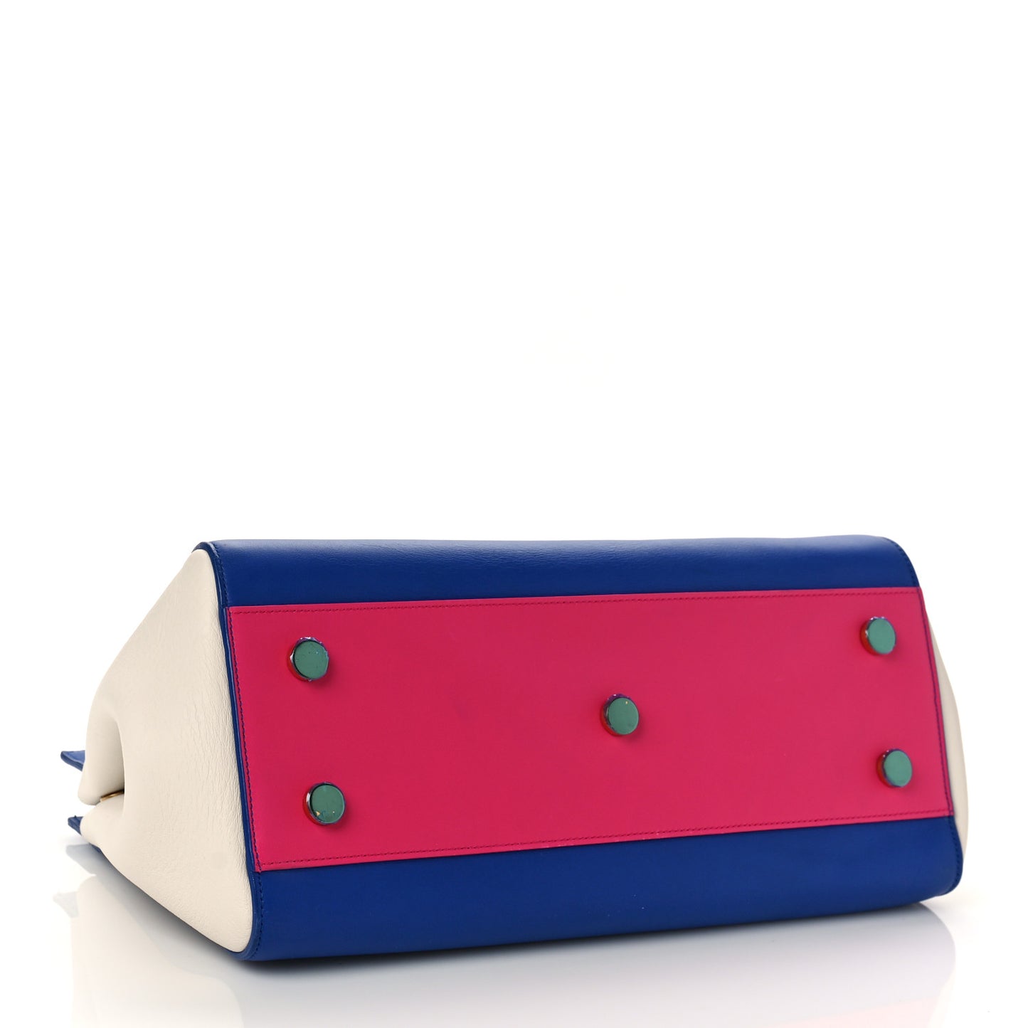 Calfskin Small Cabas Rive Gauche Blue White Pink