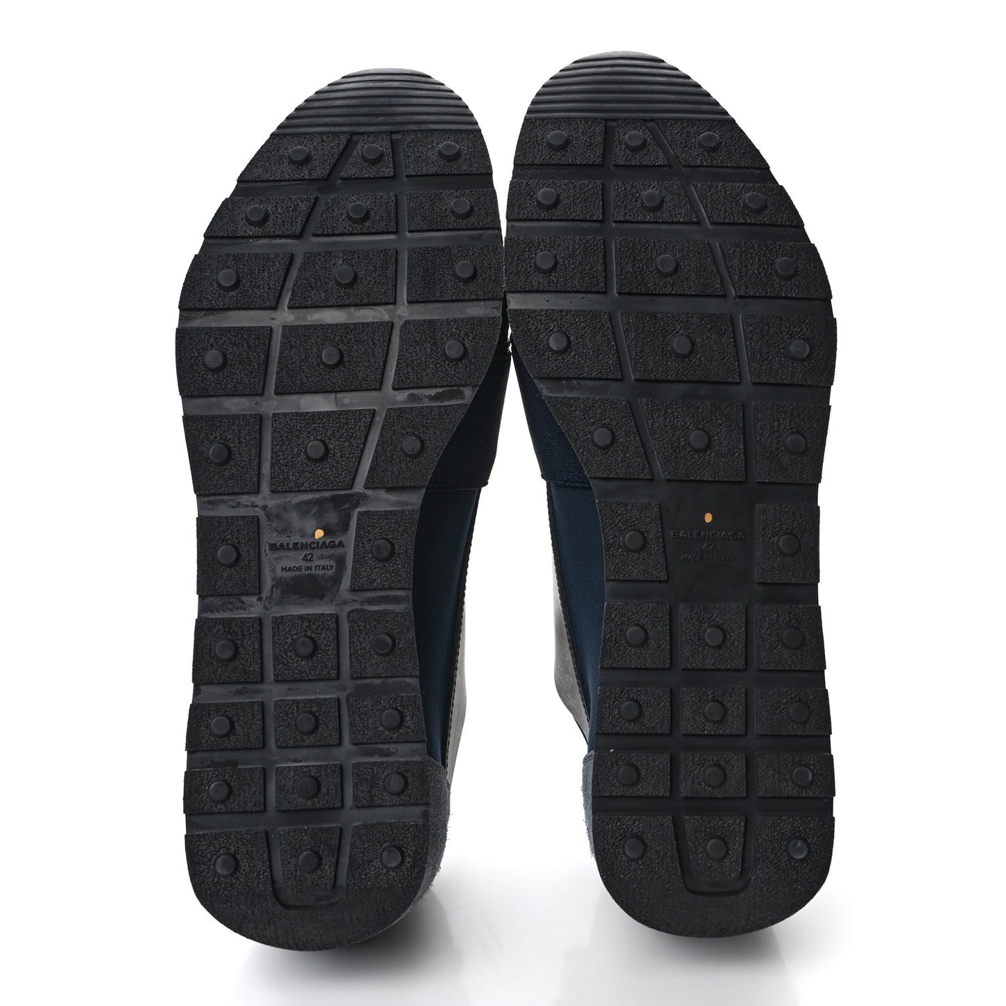 Mesh Calfskin Neoprene Suede Mens Race Runner Sneakers 42 Bleu Nuit