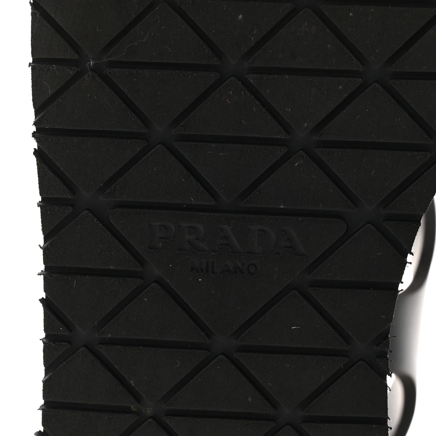 Prada Foam Rubber Cork Triangle Logo Platform Cage Sandals 38 Black 7 of 10
