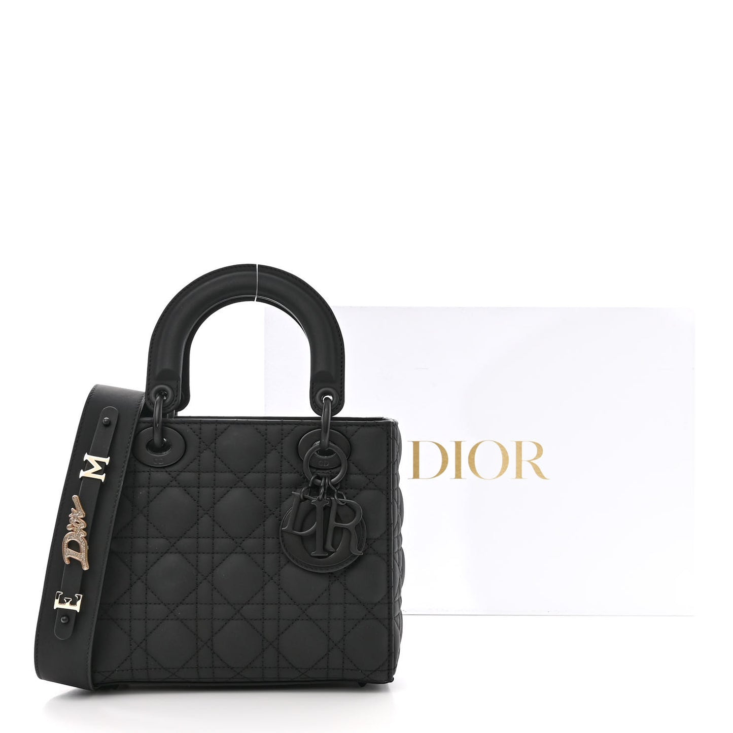 Ultra Matte Calfskin Cannage Small My ABCDior Lady Dior Black