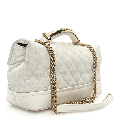 Chanel Iridescent Caviar Quilted Medium Globe Trotter Flap White 3 of 14