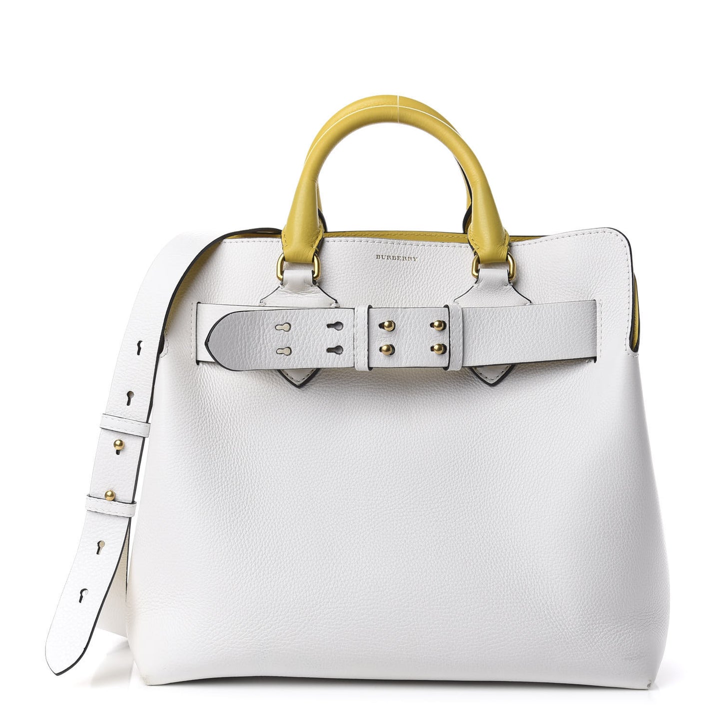 Soft Grain Calfskin Medium Belt Bag Chalk White