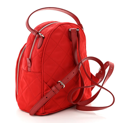 Prada Nylon Tessuto Impuntu Quilted Backpack Rosso 3 of 11