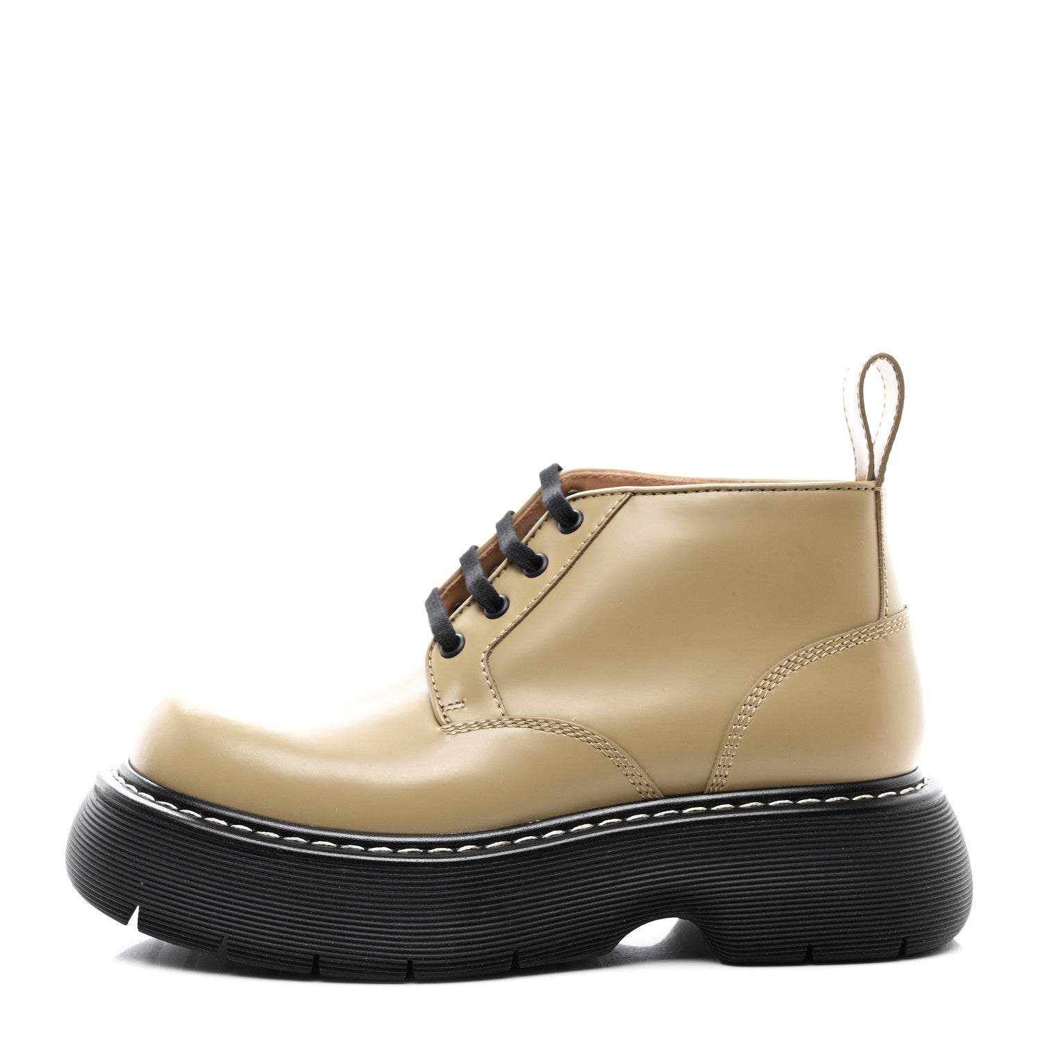 Bottega Veneta Calfskin Bounce Lace Up Ankle Boots 41 All Spice Black 1 of 8