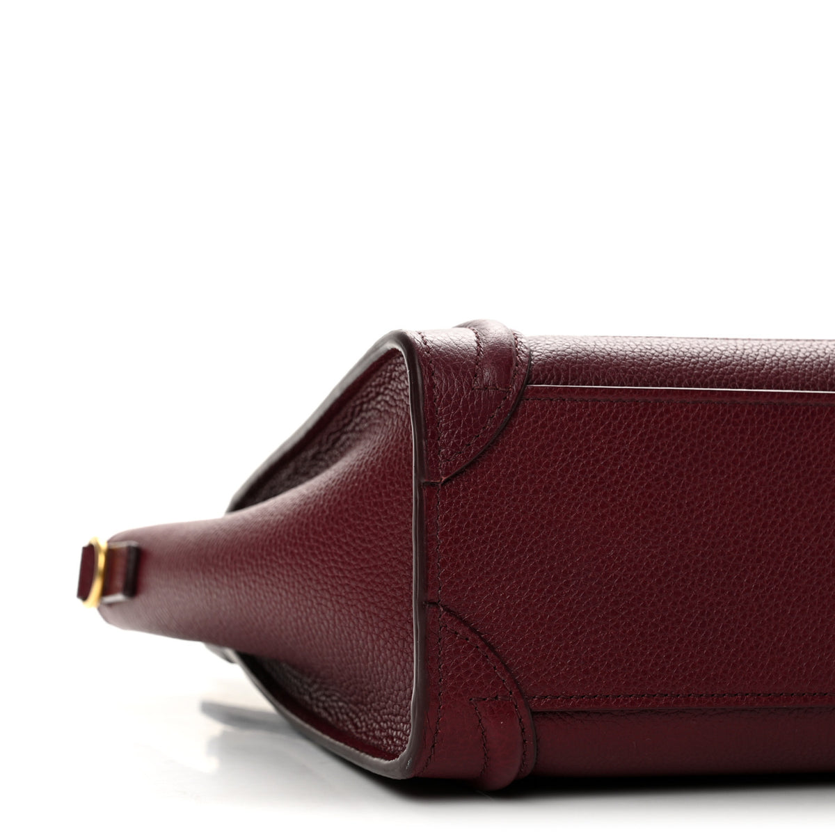Drummed Calfskin Nano Luggage Plum