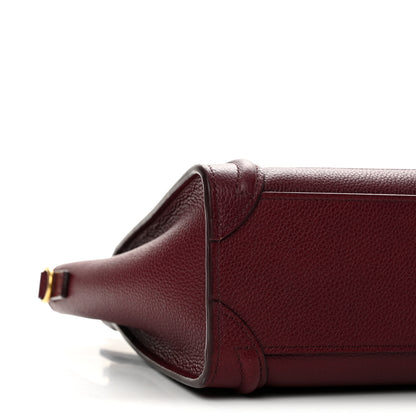Celine Drummed Calfskin Nano Luggage Plum 9 of 12