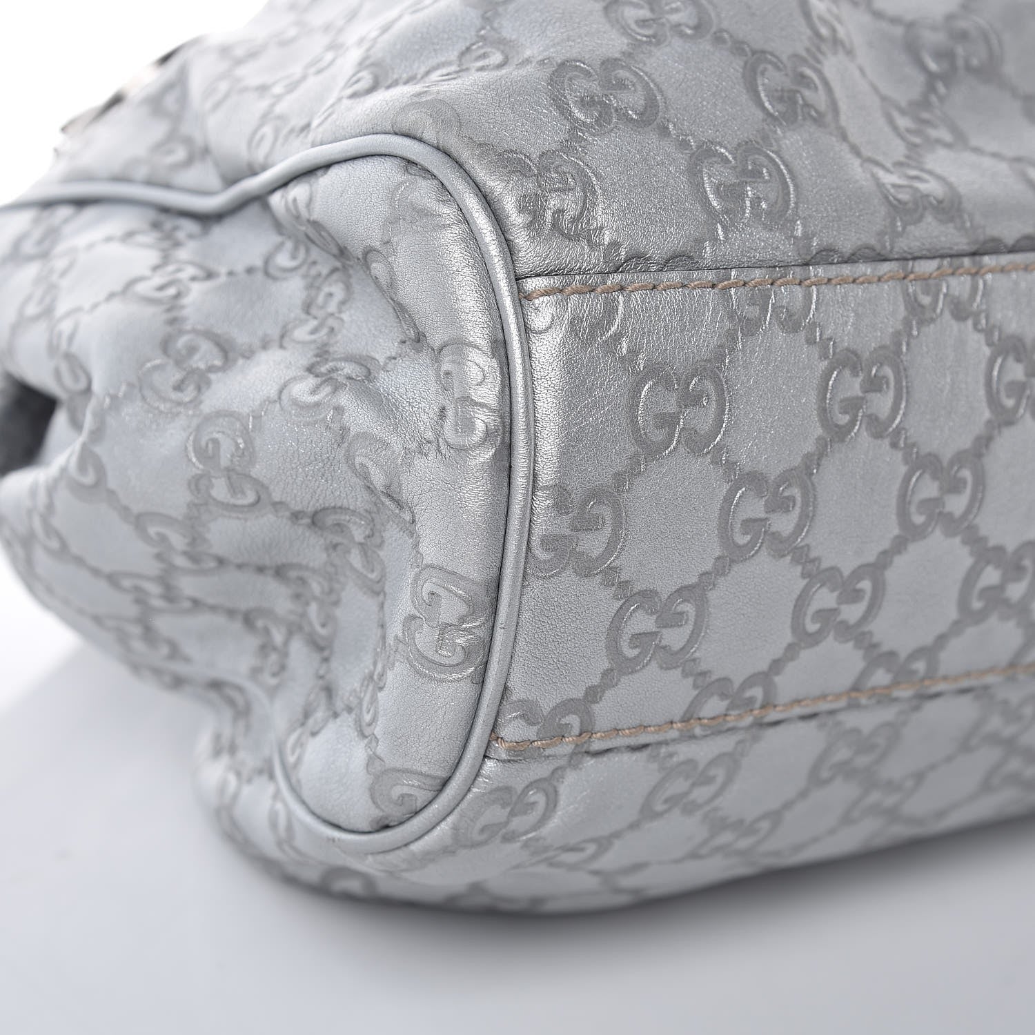 Gucci Guccissima Medium Sukey Tote Silver 13 of 17