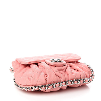 Chanel Washed Lambskin Quilted Mini Chain Around Messenger Pink 3 of 9