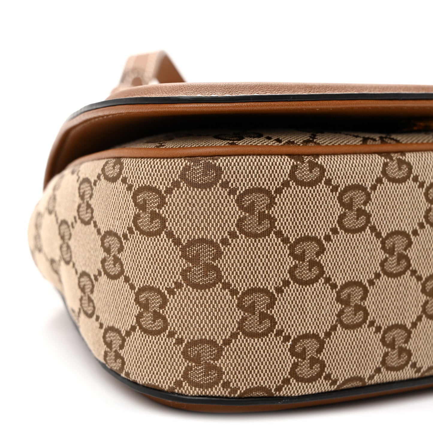 GG Supreme Monogram Calfskin Blondie Small Shoulder Bag Beige Brown