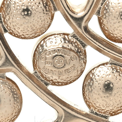 Chanel Pearl CC Brooch Light Gold 3 of 4