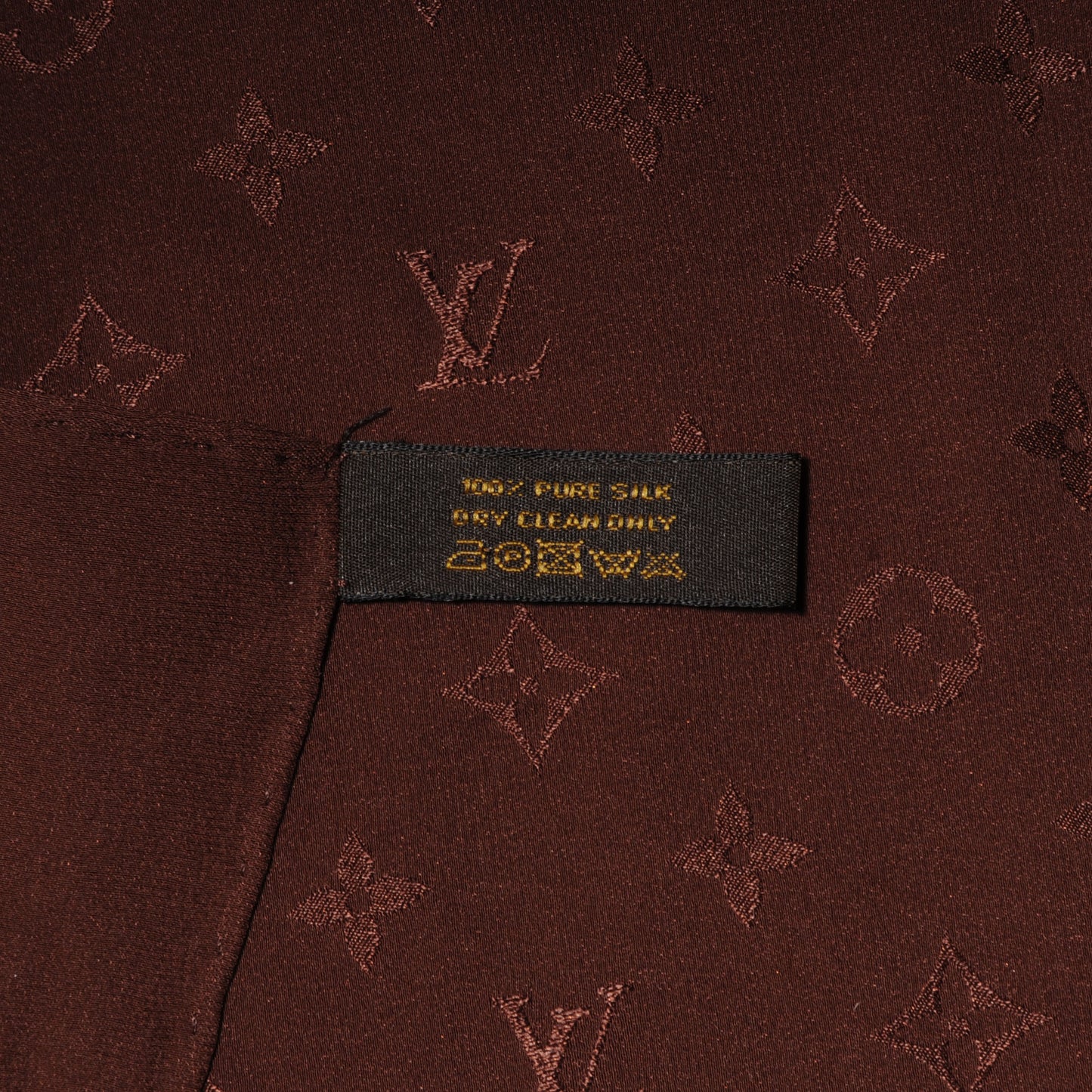 Silk Monogram Monaco Scarf Brown