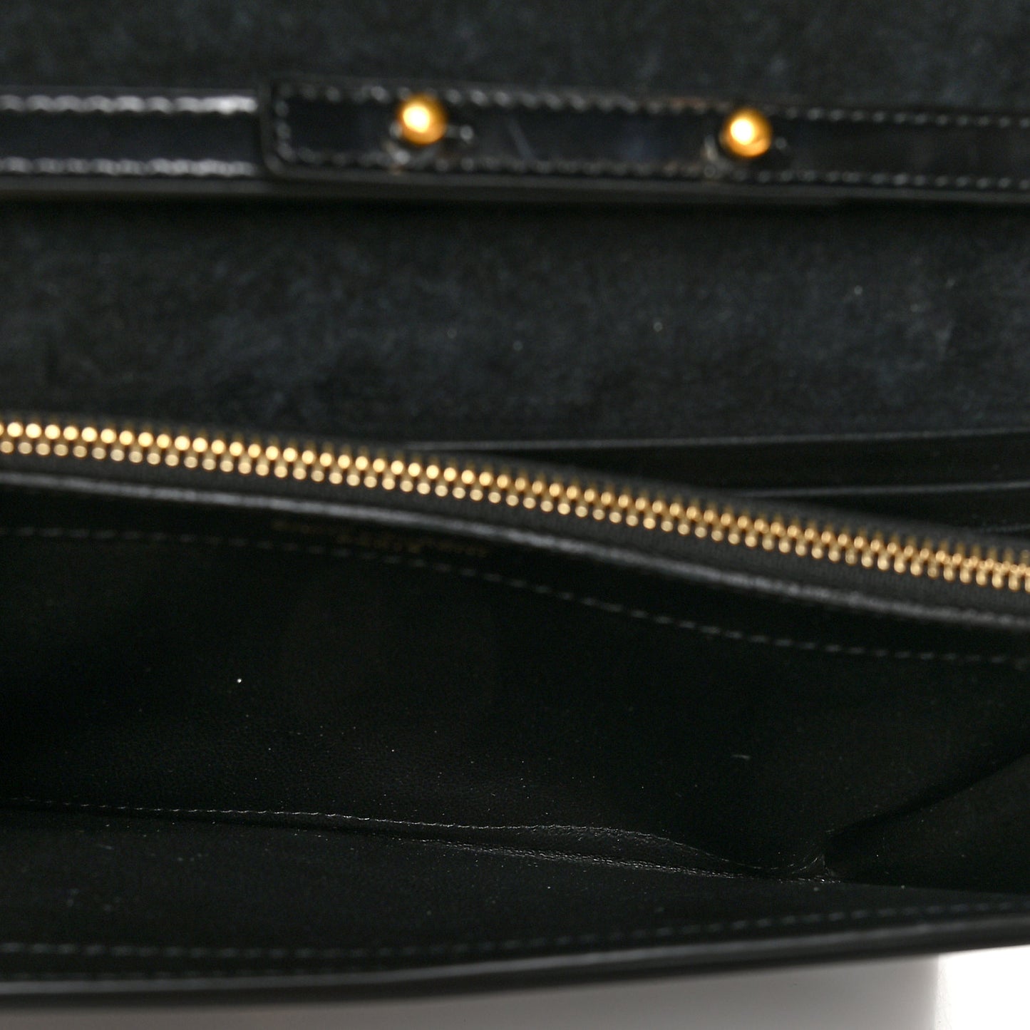 Patent Calfskin Monogram Kate Wallet On Chain Black