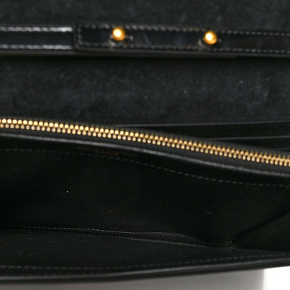 Saint Laurent Patent Calfskin Monogram Kate Wallet On Chain Black 5 of 6