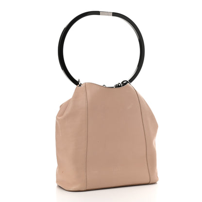 Gucci Calfskin Loop Bucket Tote Beige 3 of 13