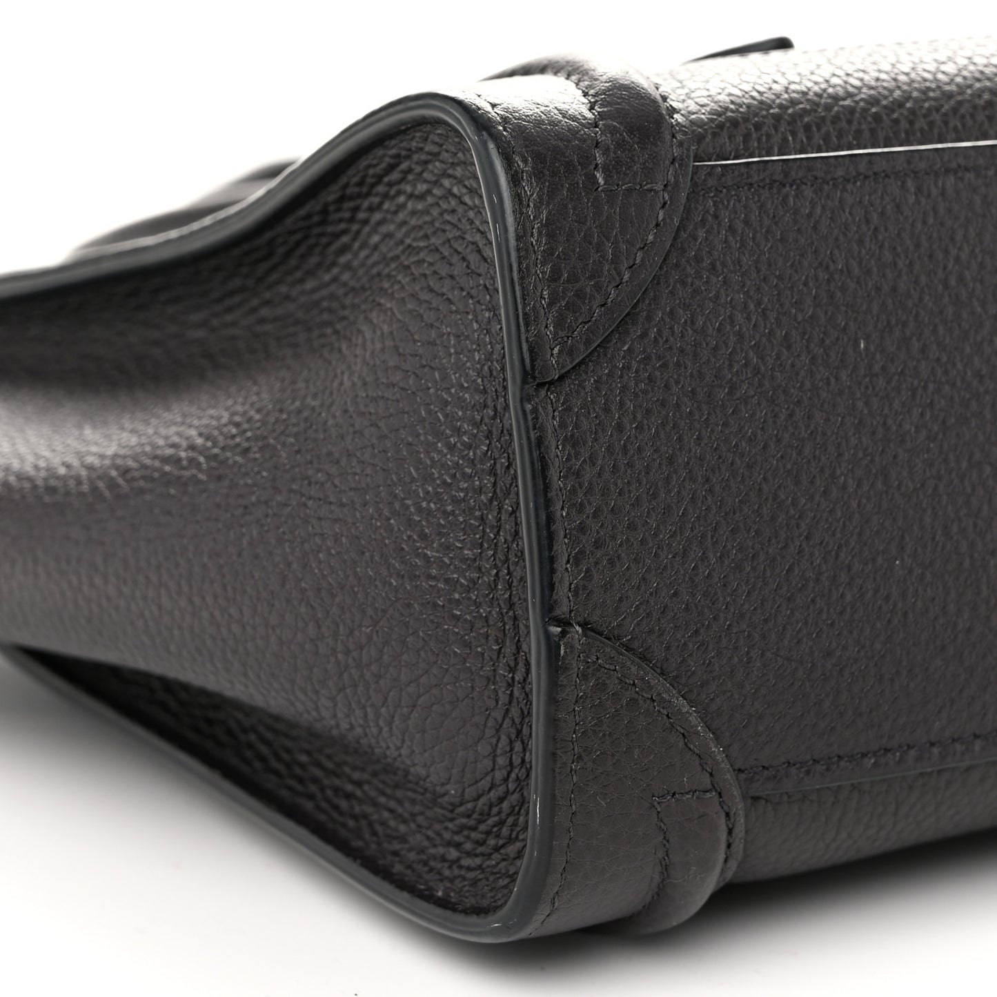 Drummed Calfskin Nano Luggage Liquorice