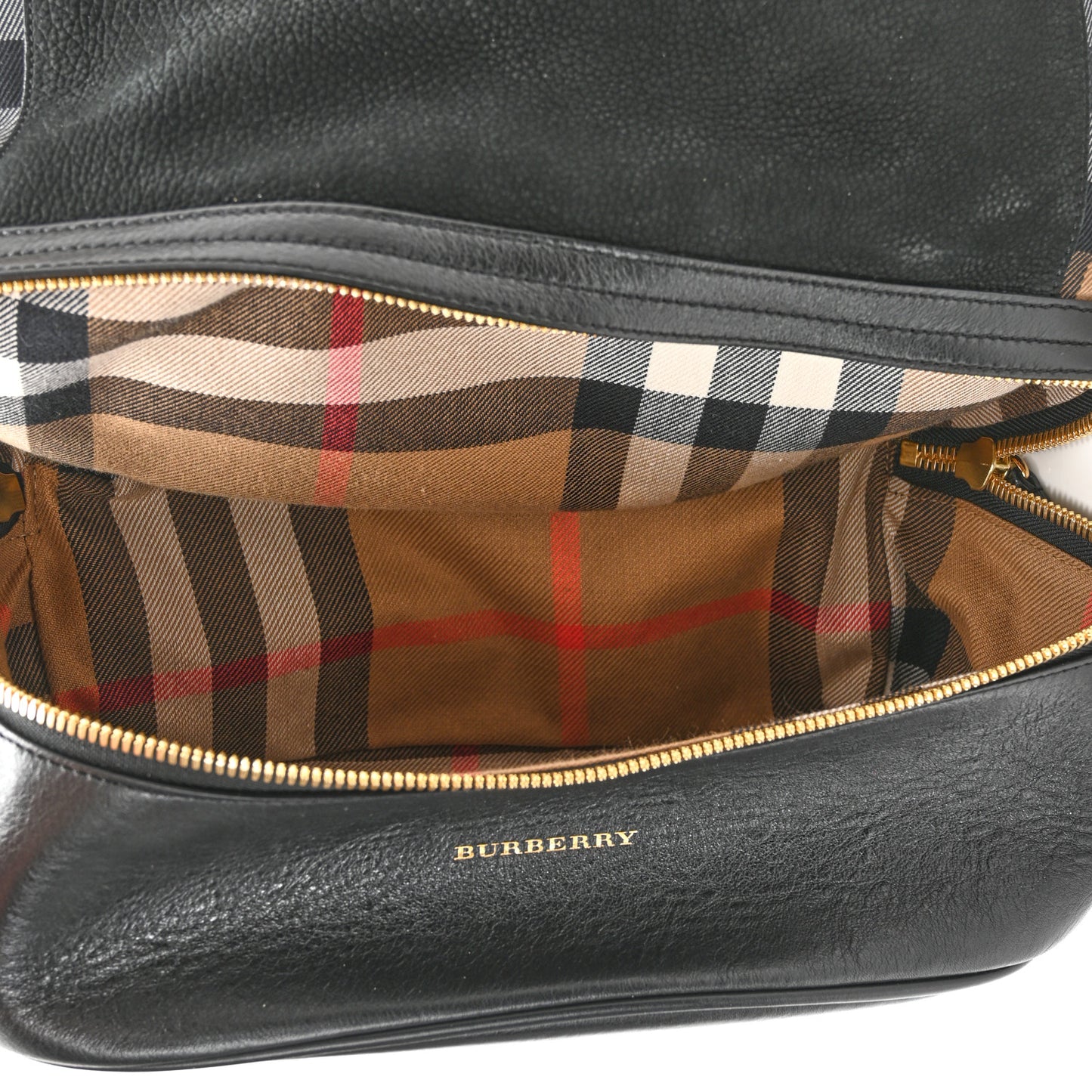 Nubuck Canvas Check Beckett Bucket Bag Black
