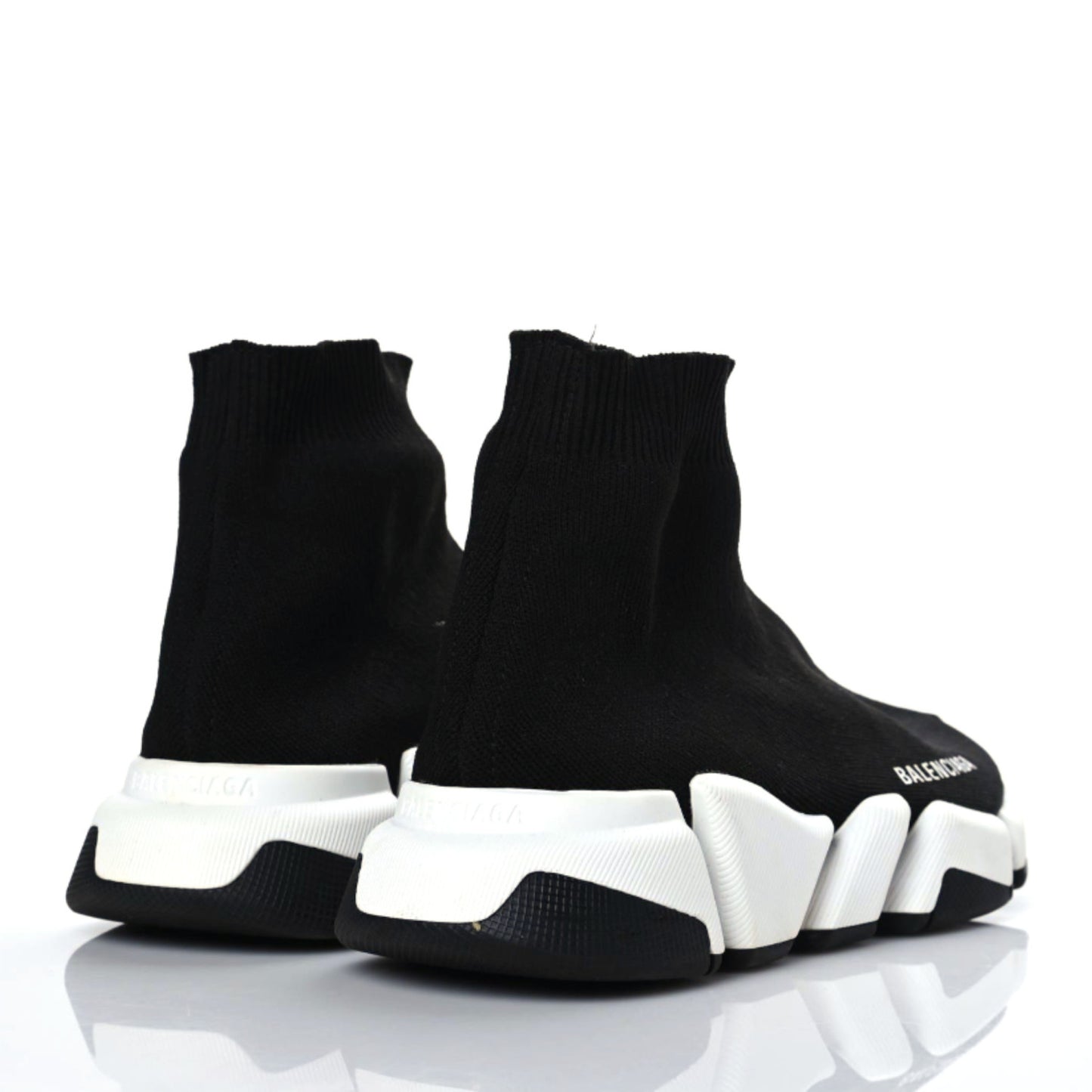 Technical 3D Recycled Knit Bi-Color Sole Womens Speed 2.0 Sneakers 38 Black White