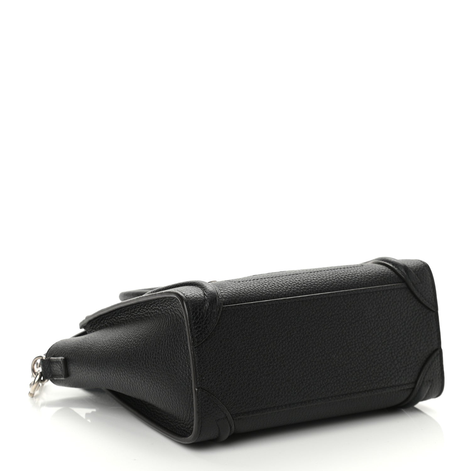 Celine Drummed Calfskin Nano Luggage Black 4 of 10