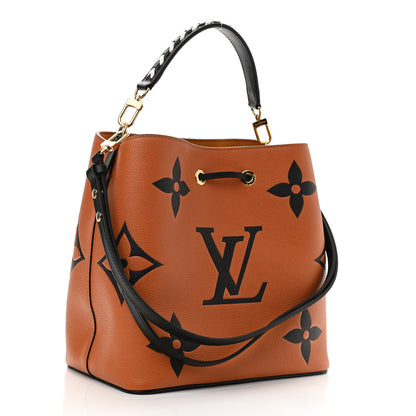 Louis Vuitton Empreinte Monogram Giant Crafty Neonoe MM Caramel Black 5 of 12