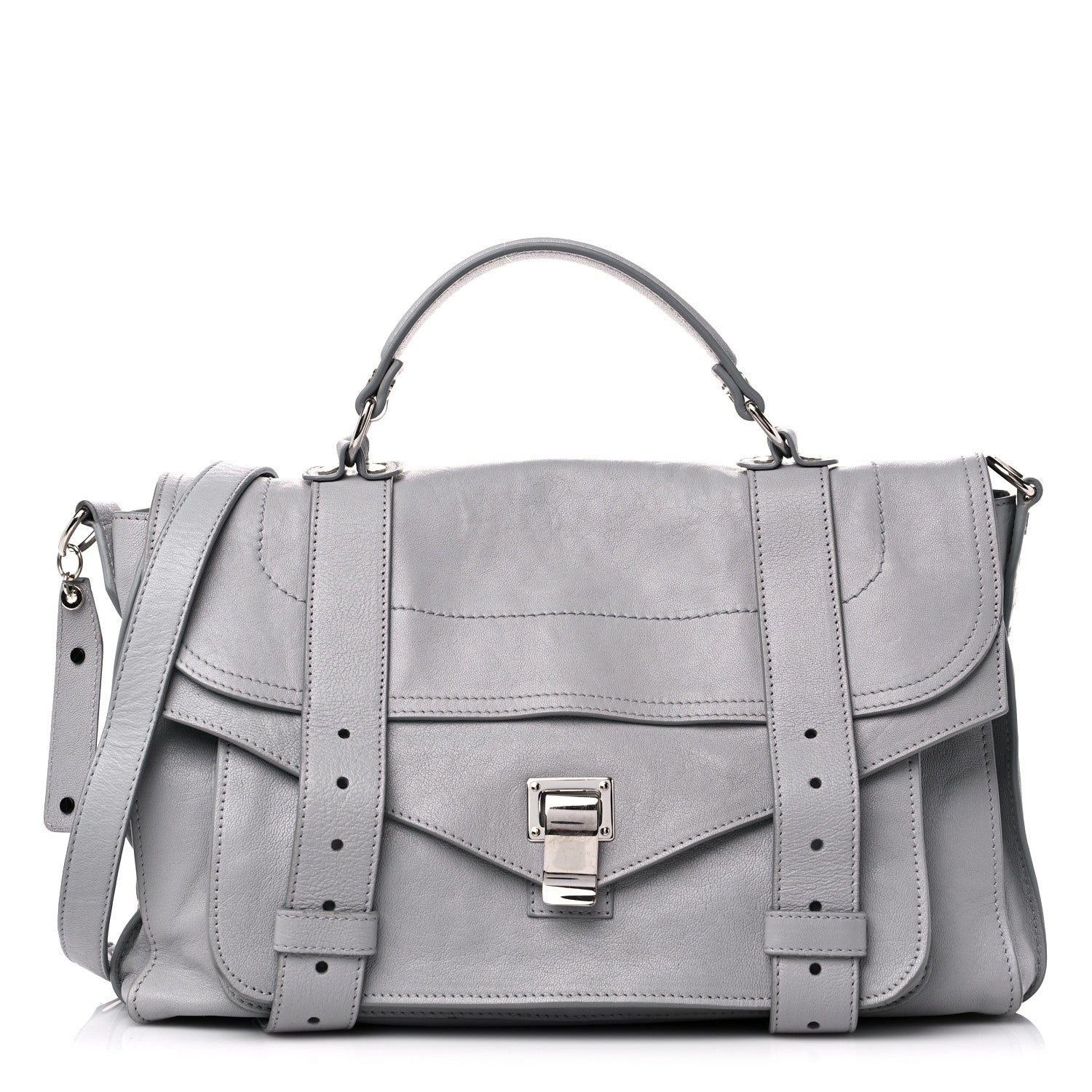 Proenza Schouler Lambskin Medium PS1 Satchel Concrete Grey 1 of 16
