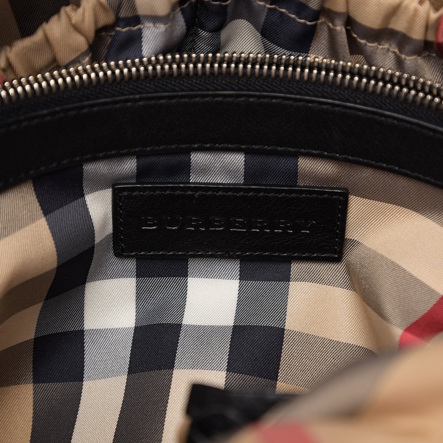 Burberry Nylon House Check Quilted Abbey Diaper Bag Black 6 of 9