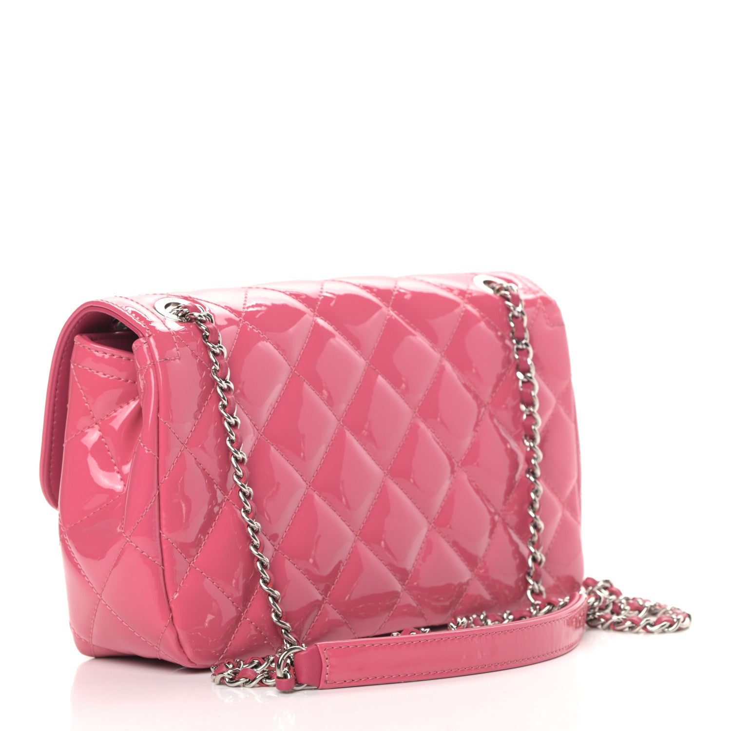Chanel Patent Quilted Small Coco Shine Flap Pink 3 of 10