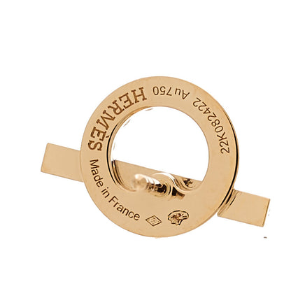 Hermes 18K Rose Gold Diamond Finesse Earrings 4 of 5