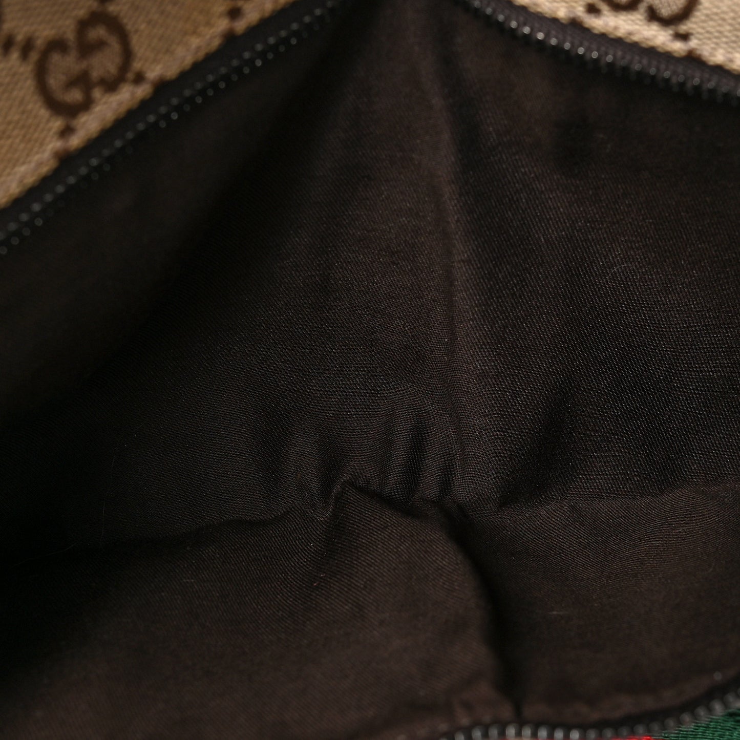 GG Monogram Web Double Pocket Belt Bag Dark Brown