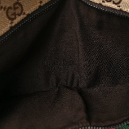 Gucci GG Monogram Web Double Pocket Belt Bag Dark Brown 5 of 8