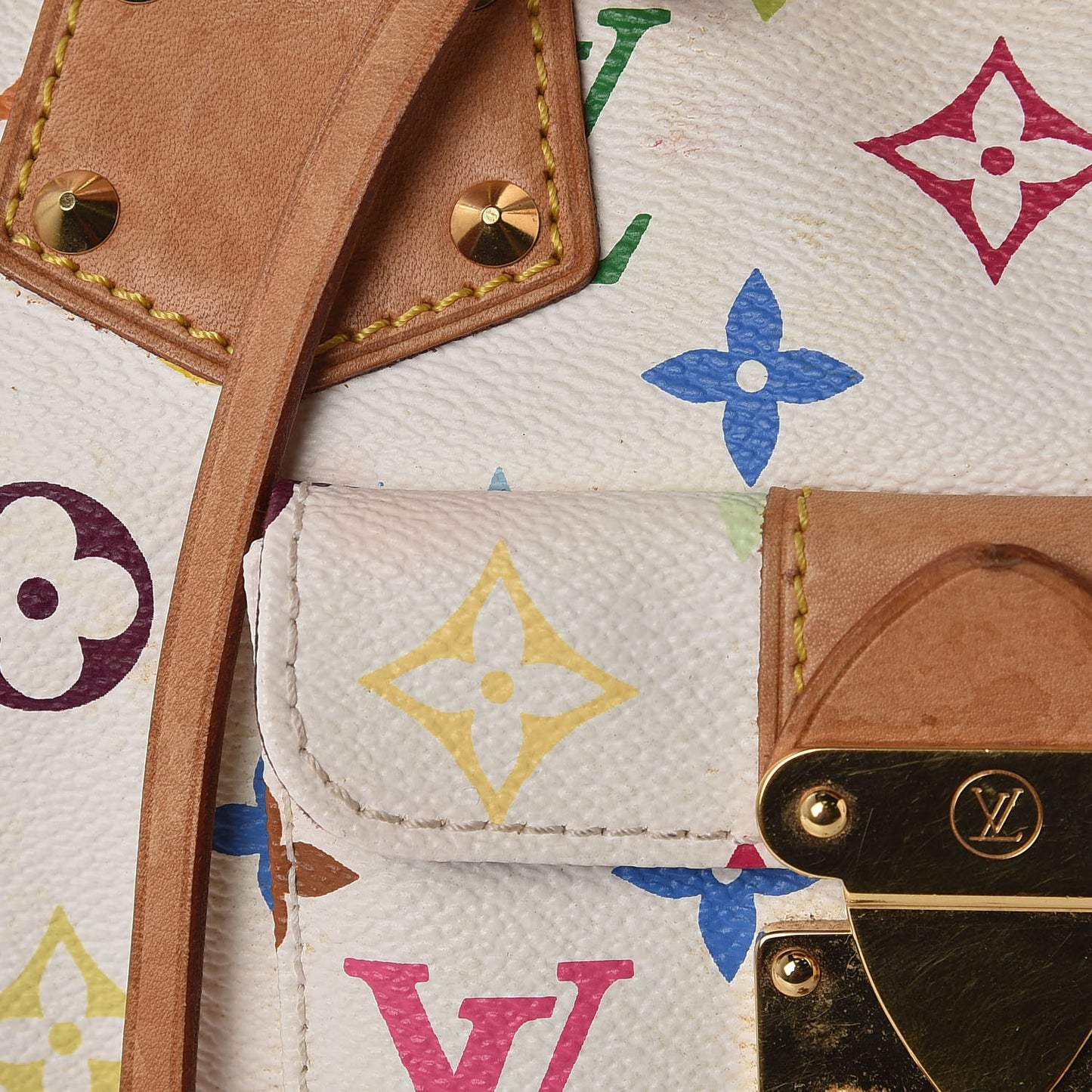 Monogram Multicolor Speedy 30 White