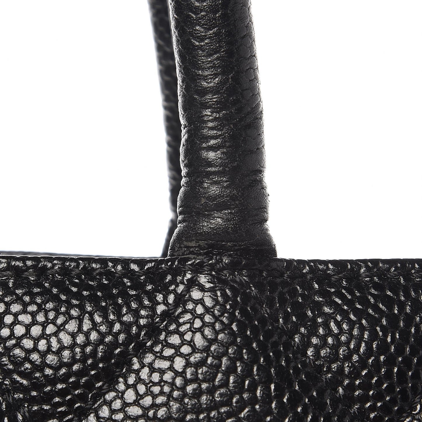 Caviar Quilted Medallion Tote Black