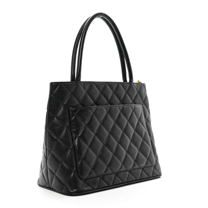 Chanel Caviar Quilted Medallion Tote Black 3 of 10