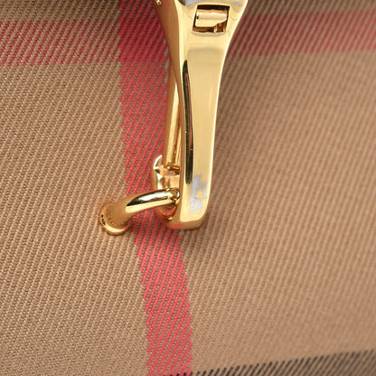 Burberry Derby Calfskin House Check Small Macken Crossbody Bag Tan 9 of 9