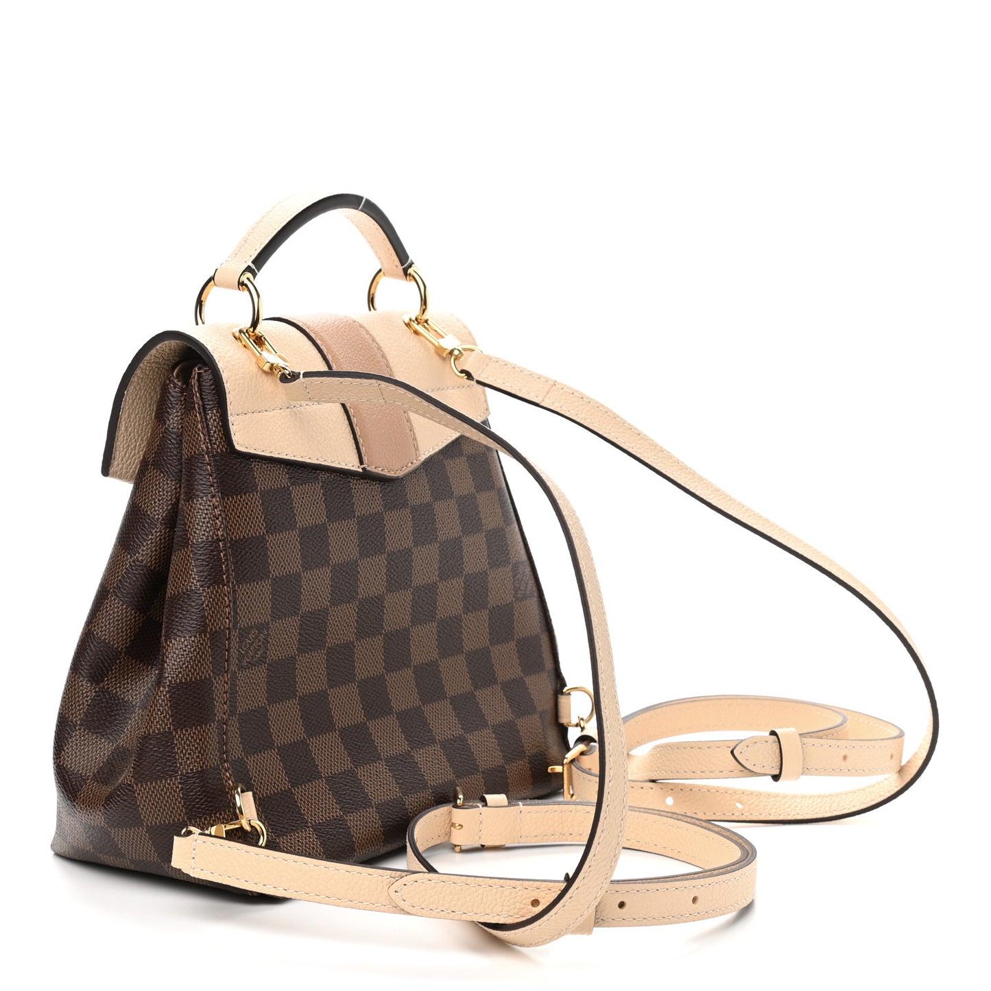 Damier Ebene Clapton Backpack Creme