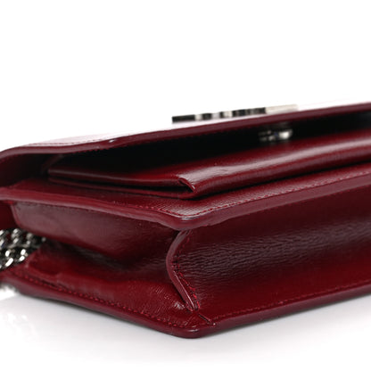 Saint Laurent Calfskin Monogram Sunset Chain Wallet Palissandre 6 of 7