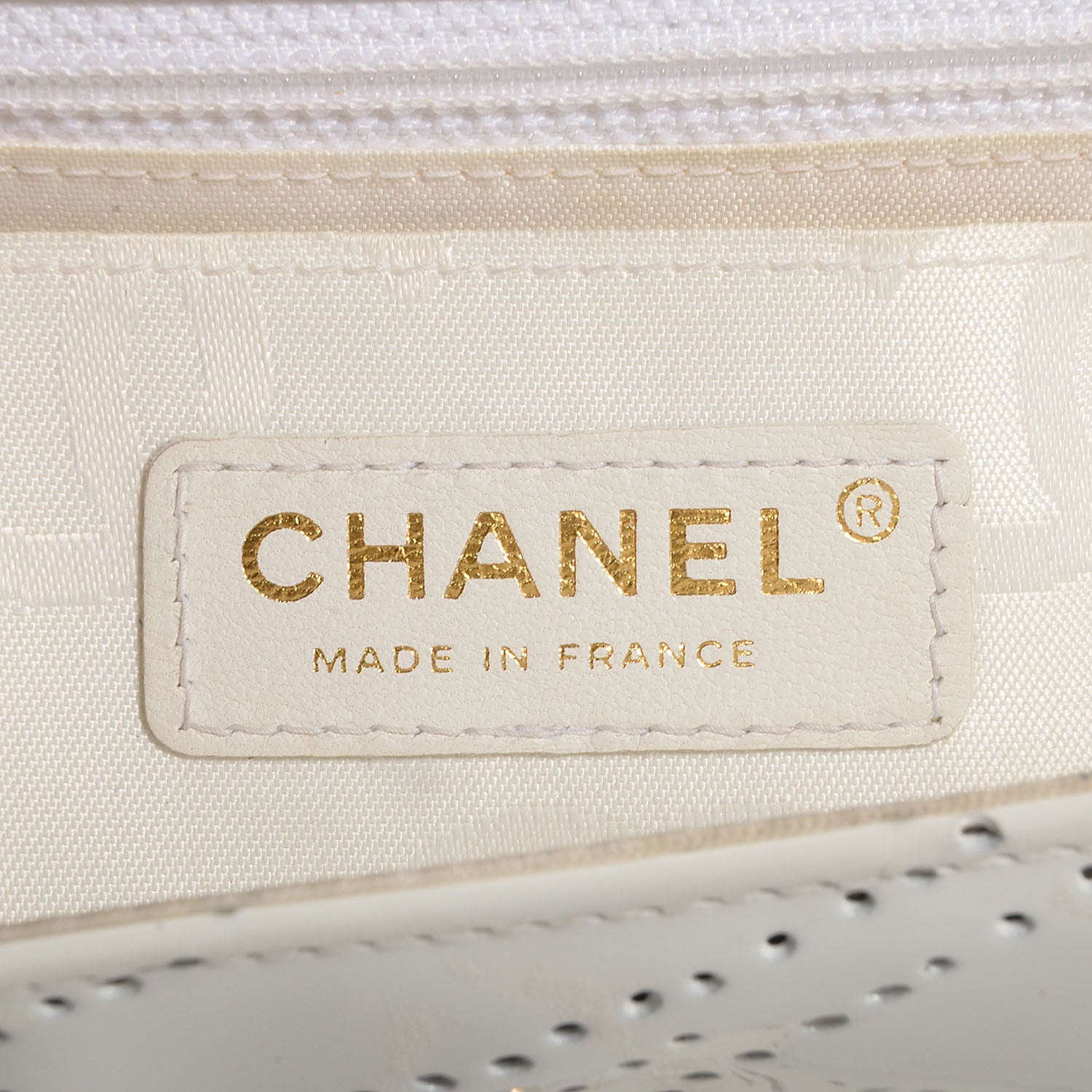 Chanel Patent Perforated Camellia Medium Single Flap White 8 of 9