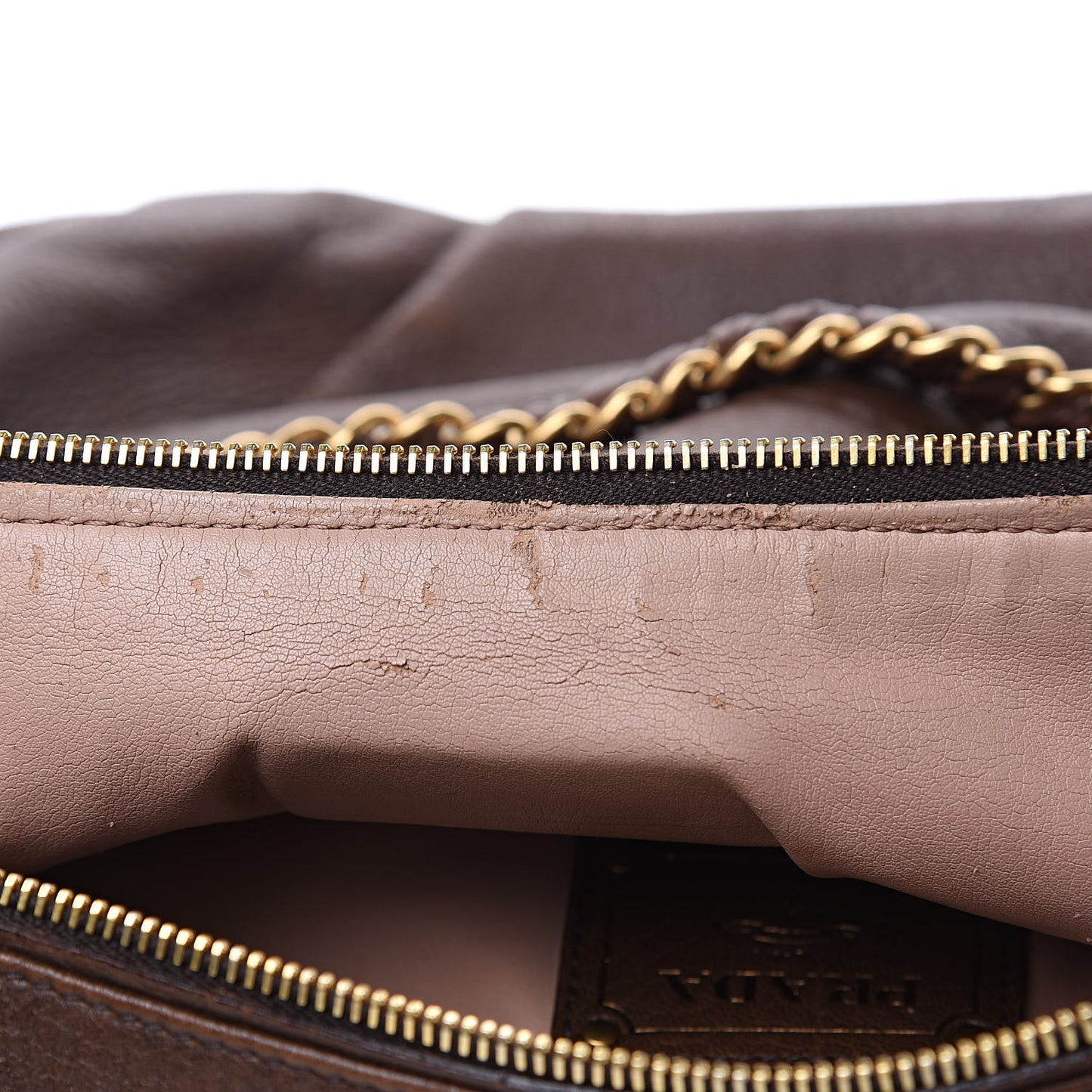 Cervo Deerskin Chain Bag Bruciato