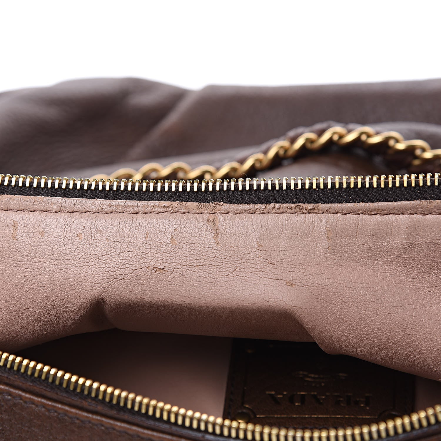Prada Cervo Deerskin Chain Bag Bruciato 11 of 14
