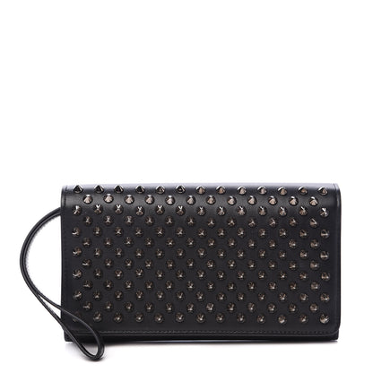 Christian Louboutin Calfskin Spikes Boudoir Wristlet Black 1 of 7