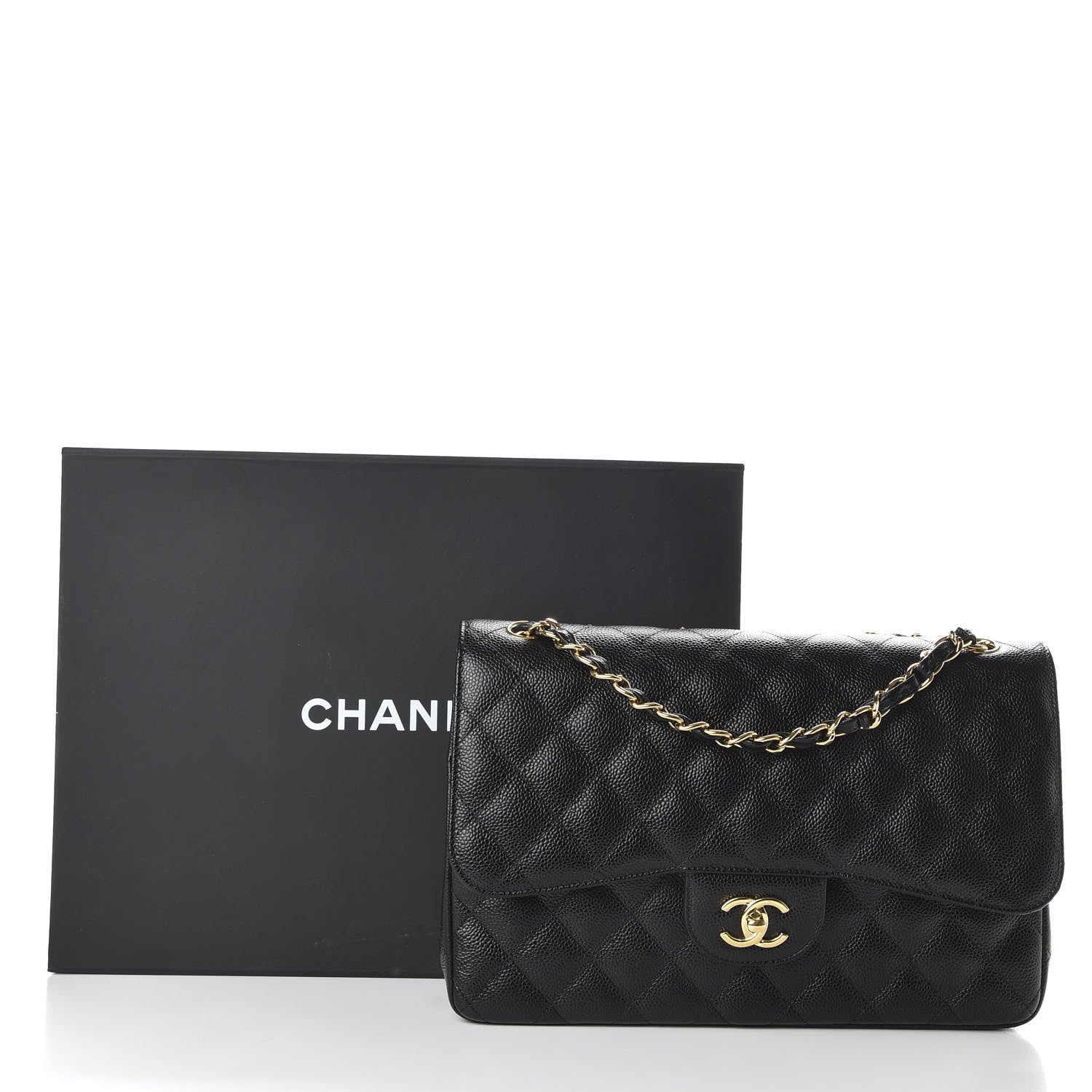 Chanel Caviar Quilted Jumbo Double Flap Black 11 of 11