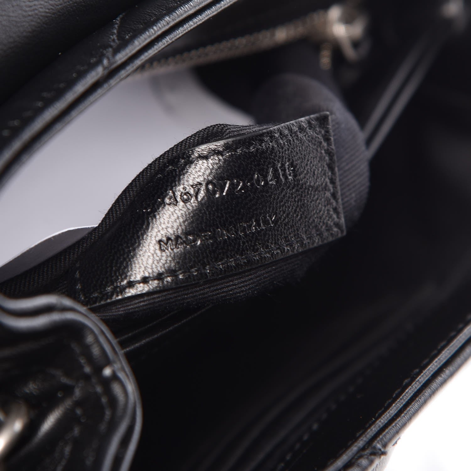 Saint Laurent Calfskin Y Quilted Monogram Toy Loulou Crossbody Bag Black 7 of 9