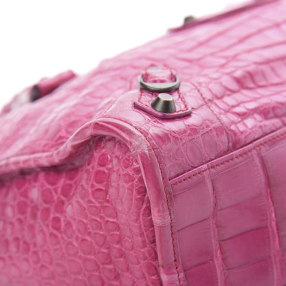 Balenciaga Crocodile City Cypress Magenta 10 of 23